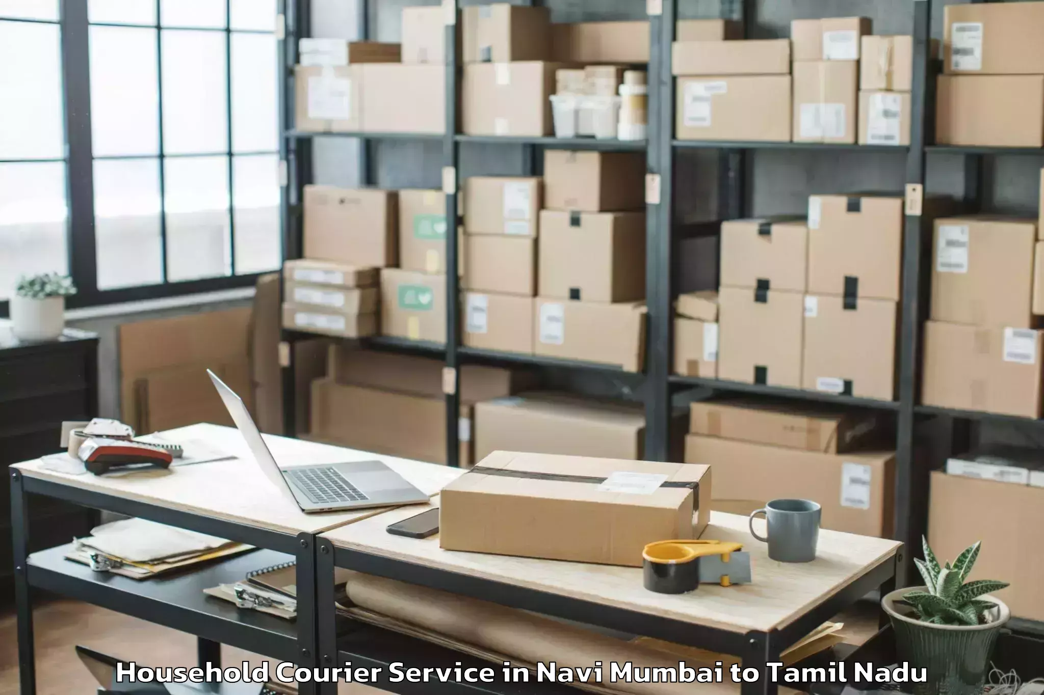 Reliable Navi Mumbai to Udumalaippettai Household Courier